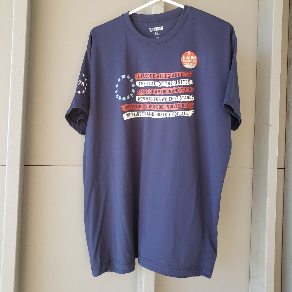 Men's Rags of Honor Patriotic Pledge of Allegiance T-shirt